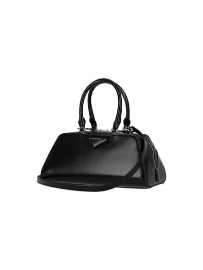 Givenchy Women Antigona East West Small Leather Shoulder Bag In Black