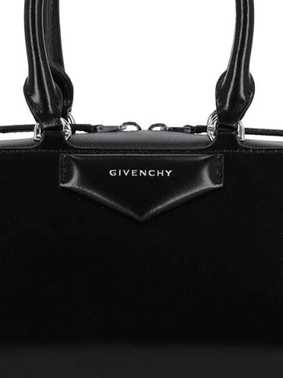 Givenchy Women Antigona East West Small Leather Shoulder Bag In Black