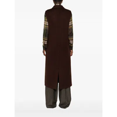 Gucci Sleeveless Coat In Brown