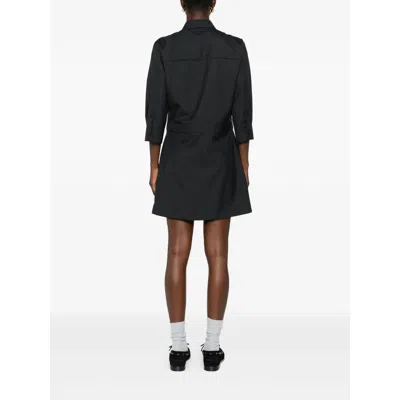 Gucci Womens Horsebit Long-sleeves Wool Mini Dress Ardesia Grey In Black