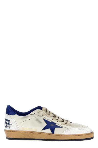 Golden Goose Vintage Low-top Sneakers With Laminated Leather Details In White