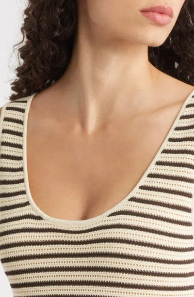 Rag & Bone Zoey Stripe Open Knit Maxi Tank Dress In Multi