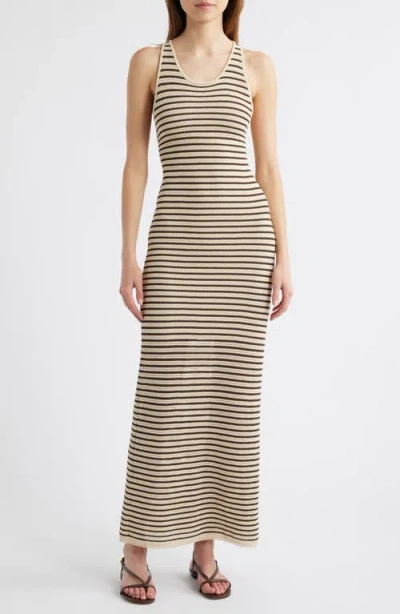 Rag & Bone Zoey Stripe Open Knit Maxi Tank Dress In Multi