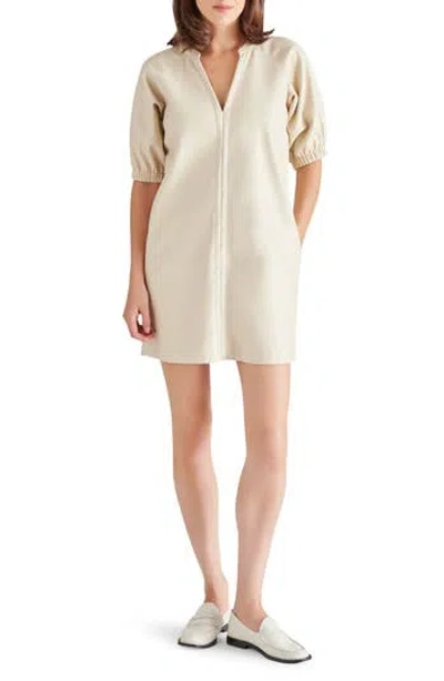 Steve Madden Jane Faux Leather Minidress In Bone