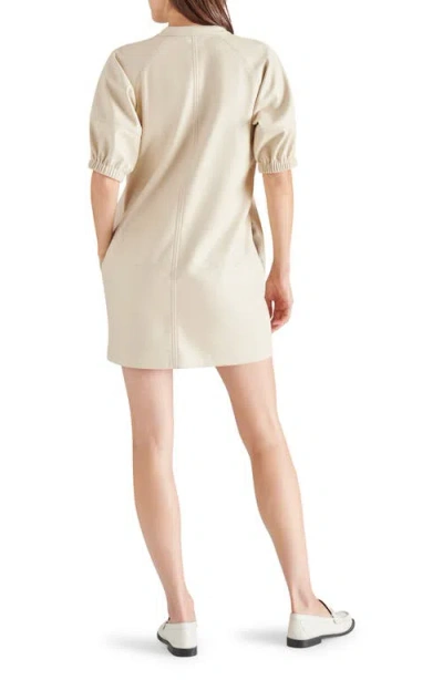 Steve Madden Jane Faux Leather Minidress In Bone