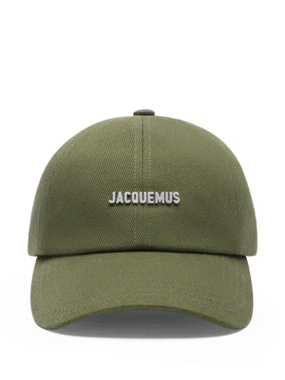 Jacquemus The Gadjo Logo-plaque Baseball Cap In Green