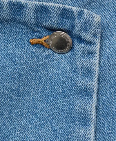 Mango Wrapped Denim Skort Medium Blue In Blue