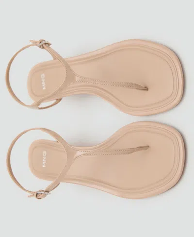 Mango Kitten Heel Sandals With Straps Medium Brown In Brown