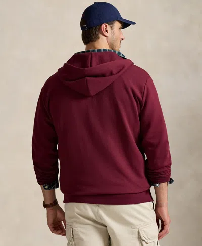 Polo Ralph Lauren Logo Zip Sweatshirt In Burgundy