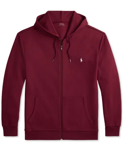 Polo Ralph Lauren Logo Zip Sweatshirt In Burgundy