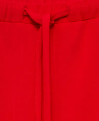 Mango Women's Drawstring Straight Pants In Red