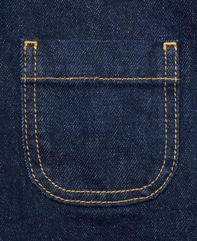 Mango Shirt Collar Sweater Dark Navy In Blue