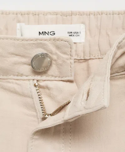 Mango Women's Straight-fit Mid-rise Denim Jeans In Neutral