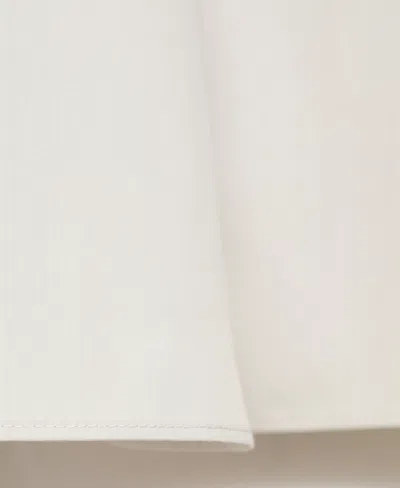 Mango Cotton Mix Pleated Midi Skirt In White