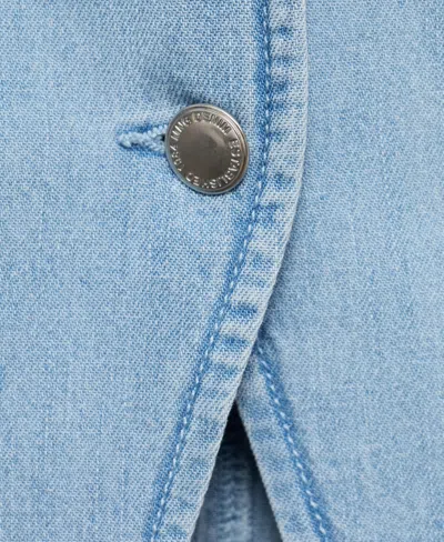 Mango Women's Buttoned Denim Gilet In Blue