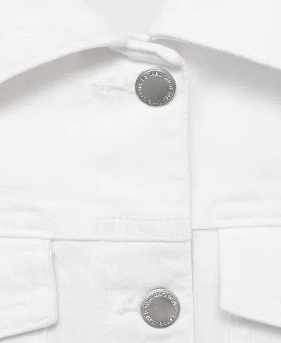 Mango Denim Jacket Pockets Off White In White