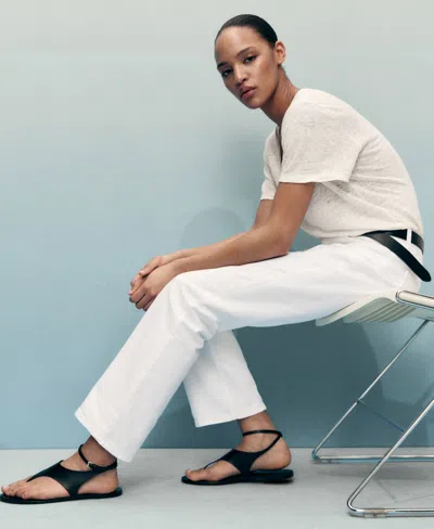 Mango Women's Matilda Medium-rise Straight-fit Jeans In White