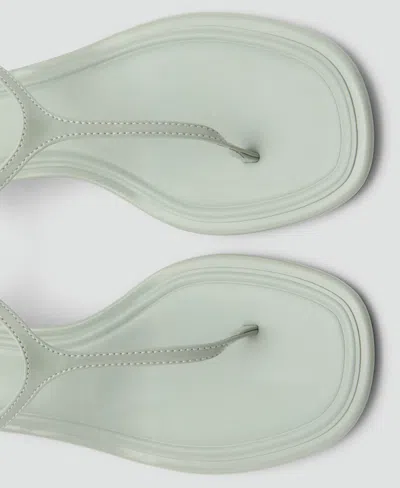 Mango Kitten Heel Ankle Strap Sandle In Green