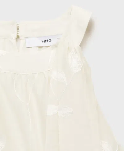 Mango Halter-neck Top With Knot Detail Ecru In Sand