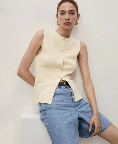 Mango Women's High-waist Straight-fit Denim Shorts In Blue