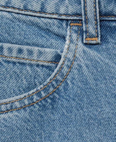 Mango Women's High-waist Straight-fit Denim Shorts In Blue