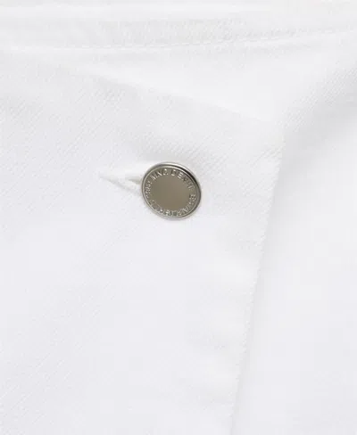 Mango Faux Wrap Denim Skort In White