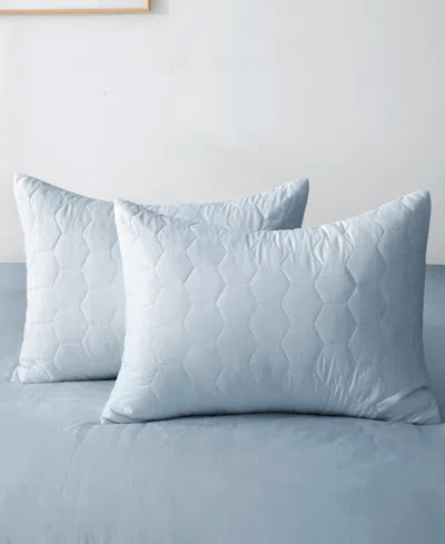 St. James Home Mini Honeycomb Down Alternative Blanket Set, Twin In Blue