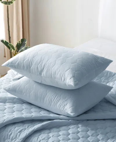 St. James Home Mini Honeycomb Down Alternative Blanket Set, Twin In Blue