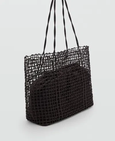Mango Women's Braided Shopper Bag In Brown