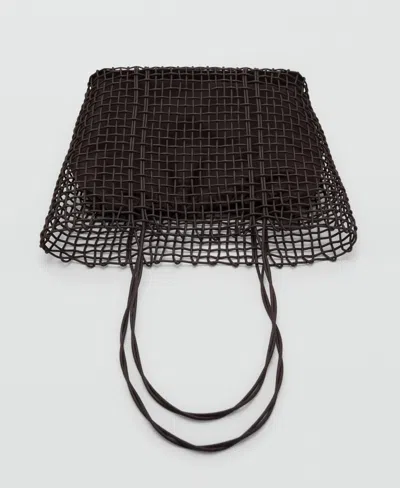 Mango Women's Braided Shopper Bag In Brown