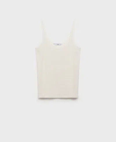 Mango Women's Strappy Linen Top In Neutral
