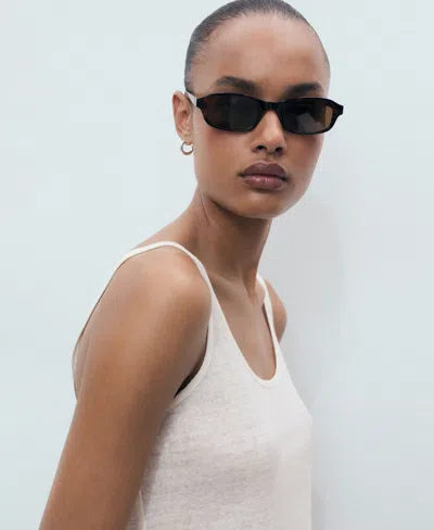 Mango Women's Strappy Linen Top In Neutral