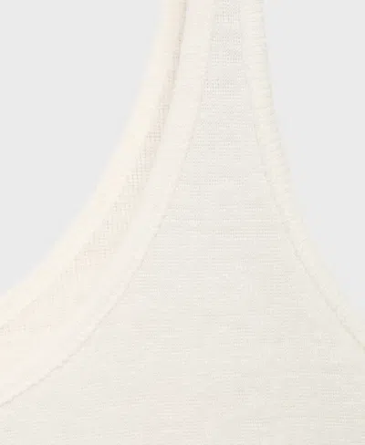 Mango Women's Strappy Linen Top In Neutral