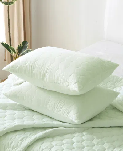 St. James Home Mini Honeycomb Down Alternative Blanket Set, Full/queen In Green