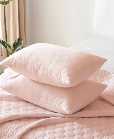 St. James Home Mini Honeycomb Down Alternative Blanket Set, Twin In Pink