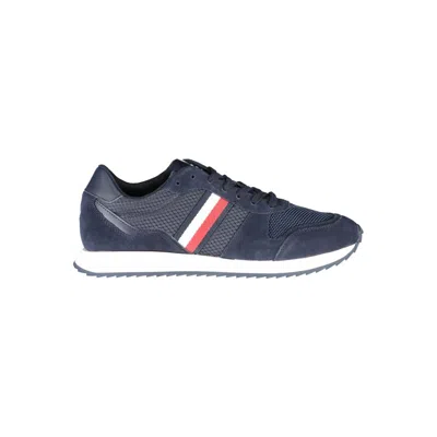Tommy Hilfiger Blue Polyester Men Sneaker In Gray