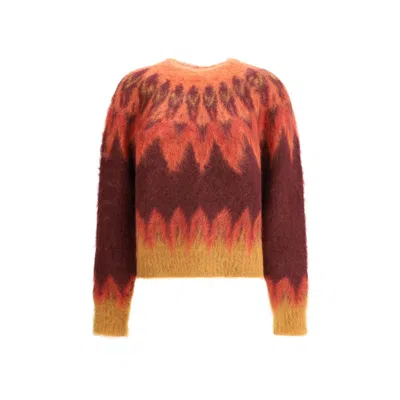 Isabel Marant Étoile Isabel Marant Etoile Embroidered Wool Blend Natania Sweater In Multi