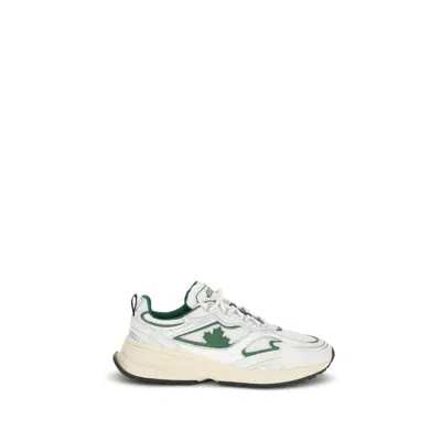 Dsquared2 Textured Mesh Sneakers Rubber Sole Pull Tab In White