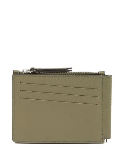 Maison Margiela Khaki Four Stitches Wallet In Green