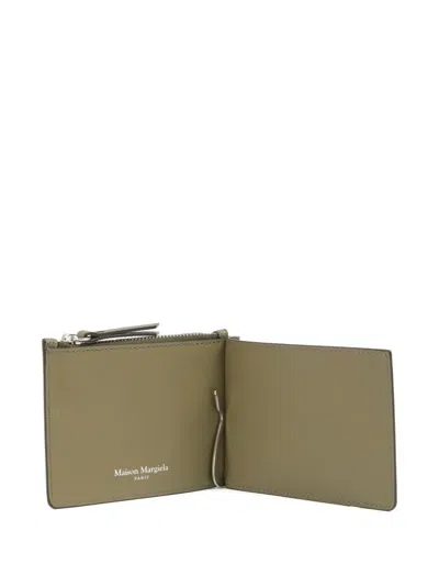 Maison Margiela Khaki Four Stitches Wallet In Green