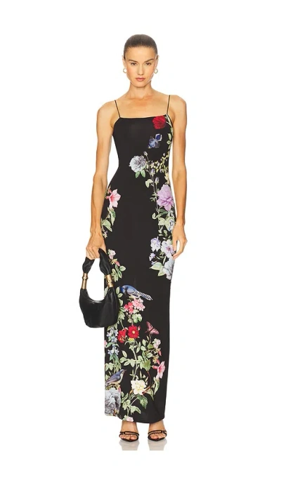 Alice And Olivia Fifi Maxi Dress In Black