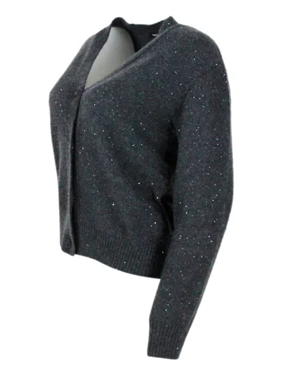 Fabiana Filippi Wool Blend Crewneck In Gray