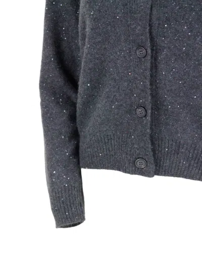 Fabiana Filippi Wool Blend Crewneck In Gray