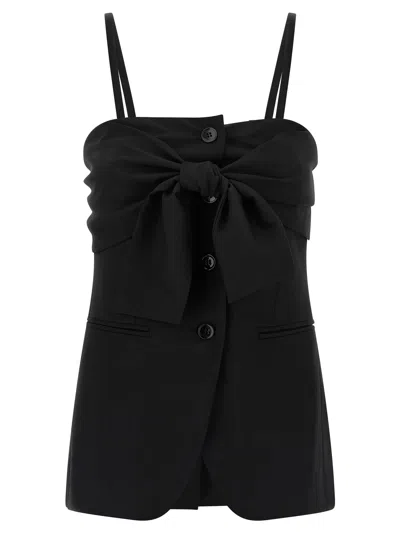 Max Mara Womens Black Veruska Strapless Wool Corset Top In Black
