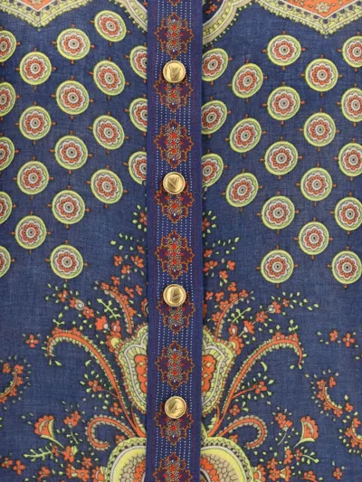 Valentino Garavani Printed Linen Shirt In White