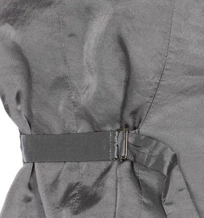 Mm6 Maison Margiela Mm6 By Maison Margiela Satin-finish Grey Gilet With Structured Belt In Gray