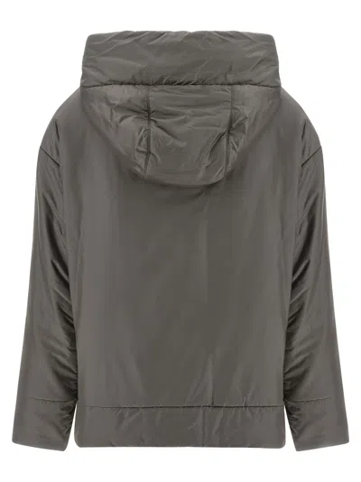 Max Mara The Cube Dark Grey Polyester Daria Padded Jacket In Gray