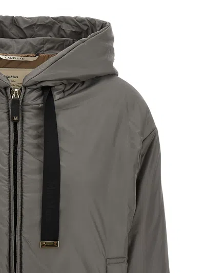 Max Mara The Cube Dark Grey Polyester Daria Padded Jacket In Gray