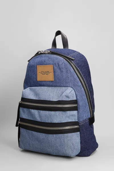 Marc Jacobs The Large Backpack Backpack In Blue Cotton In Blue