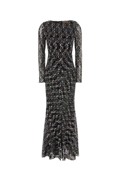 Missoni Langes Kleid Aus Strukturierter Spitze In Black